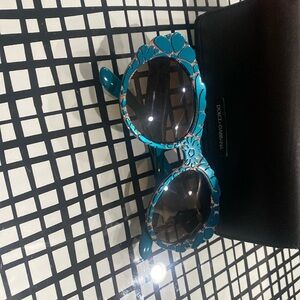 Dolce and Gabbana teal sunglasses